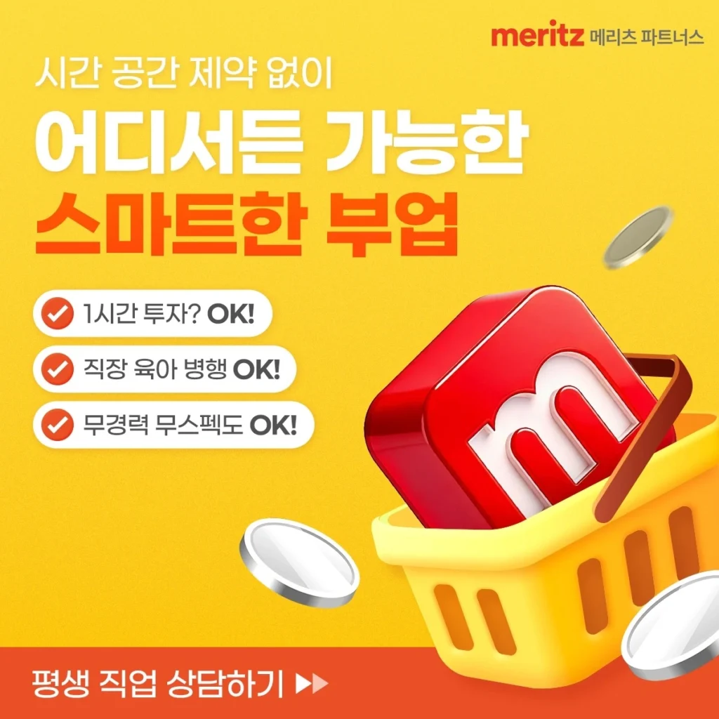 메리츠 파트너스 N잡으로 시작하는 보험료 절약 & 부업 수익 만들기 4 메리츠 파트너스1