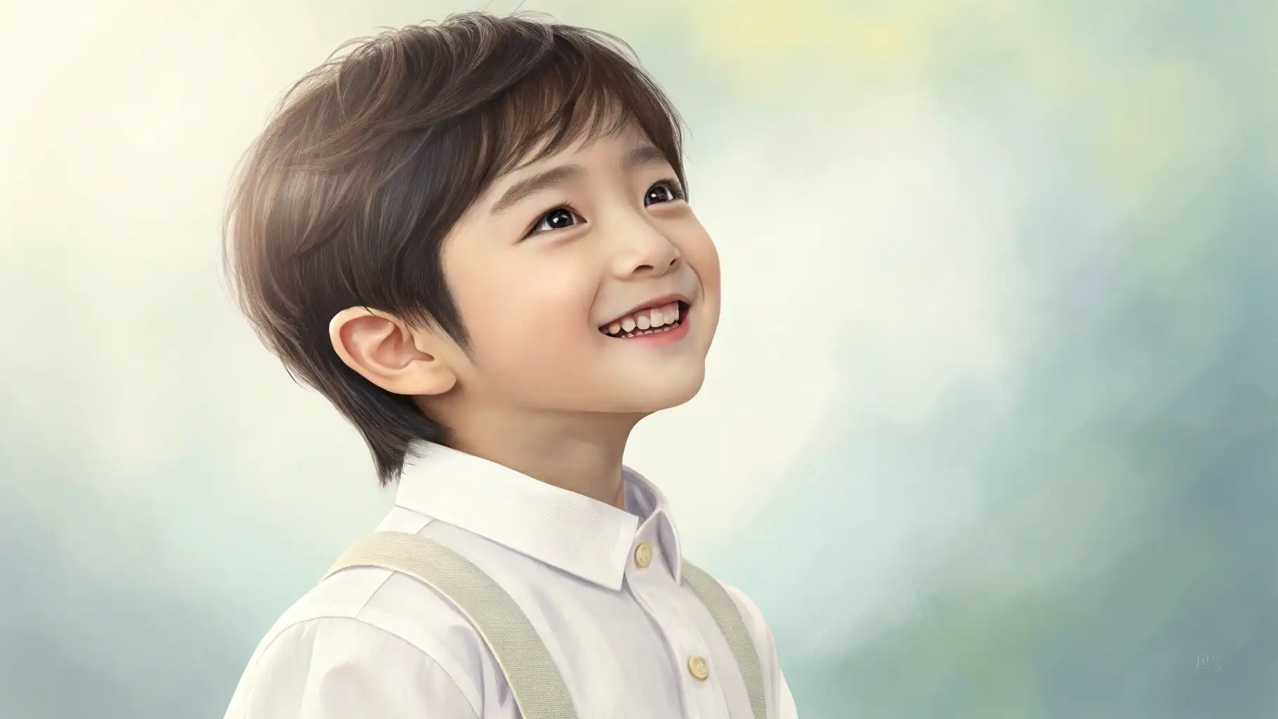 아역배우 준비를 위해 스튜디오에서 프로필 사진을 촬영하는 어린이